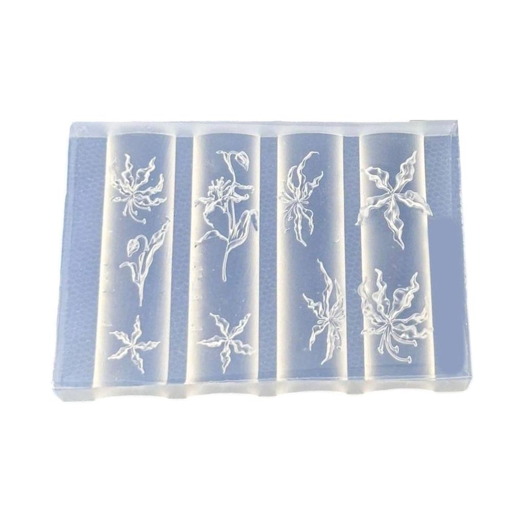 Nail Art Silicone Mold Flower Theme Manicure Training Tool Professional Manicure Supplies Perfect for Various Occasion