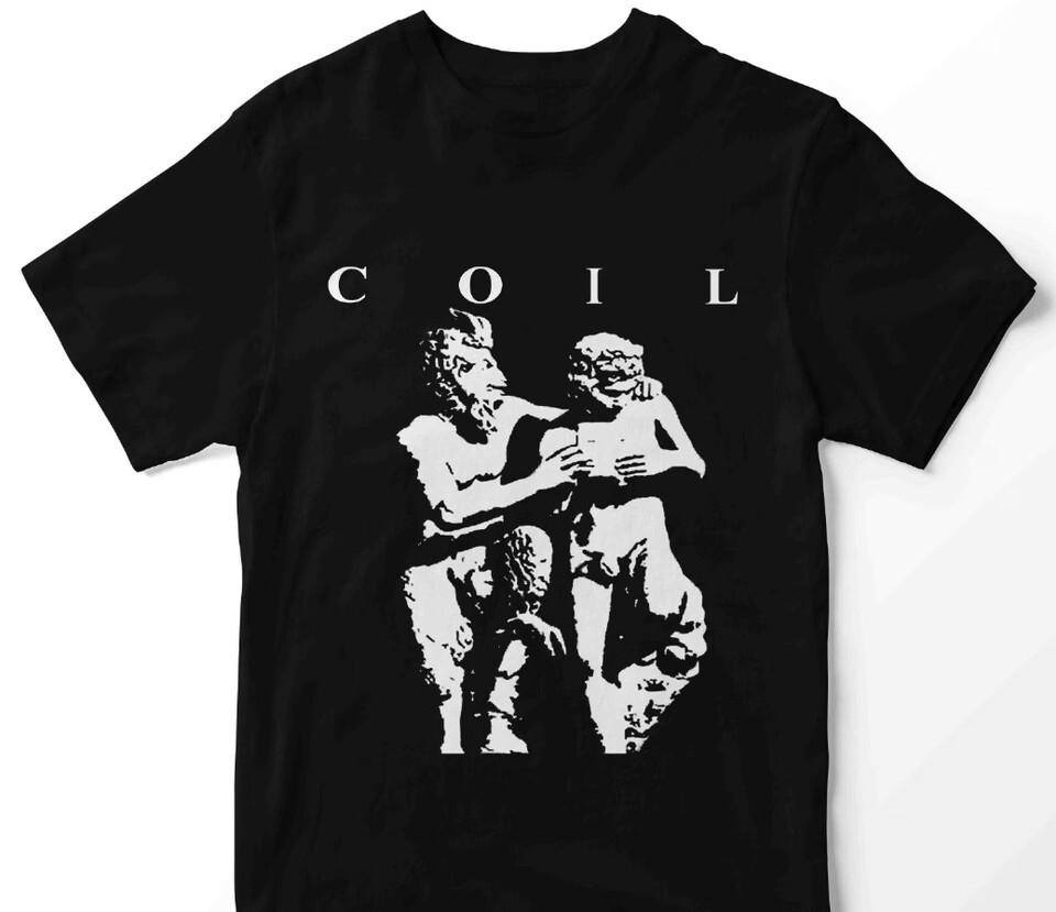 Vtg COIL Band Tour Concert Heavy Cotton Black All Size Unisex Shirt BL441