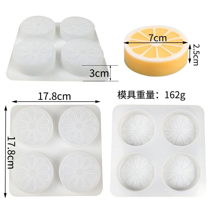 4/6 Cavity Reusable Soap Molds Tray Silicone Round Circles Soap Molds DIY Handmade Craft Cake Decorating Tools