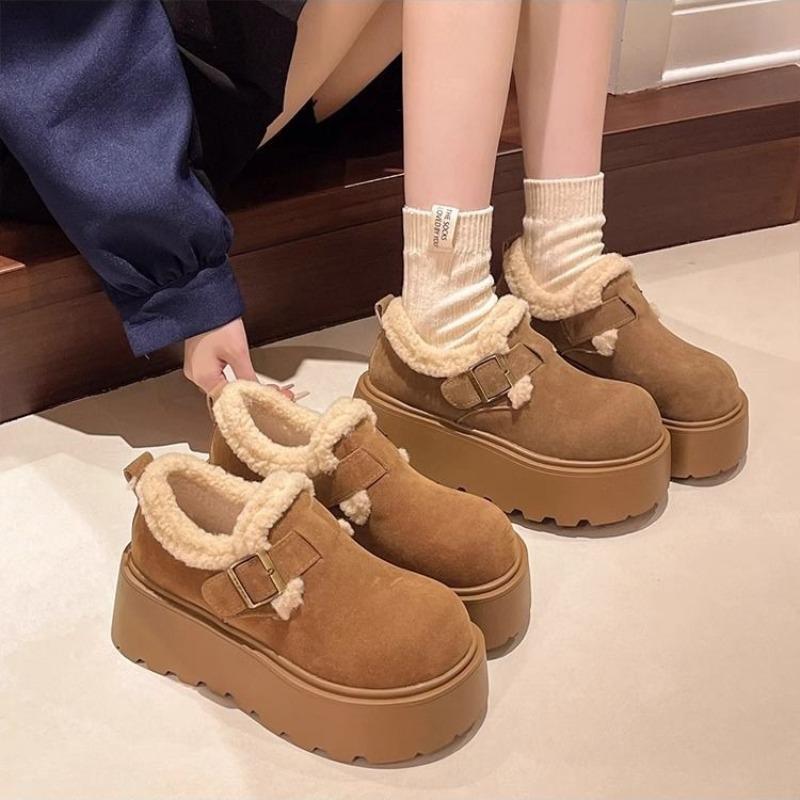 Fashion 2025 Fashion High Quality Women Snow Boots Fluffy Plush Faux Fur Soft Cotton Shoes Winter Indoor Comfortable Home Women's Boots