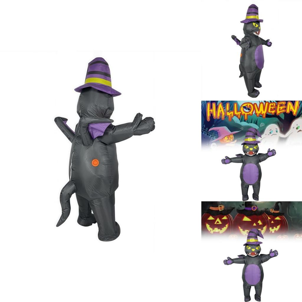 Halloween Cat Inflatable Costume With Animal Cartoon Walking Suit For Kids And Adults