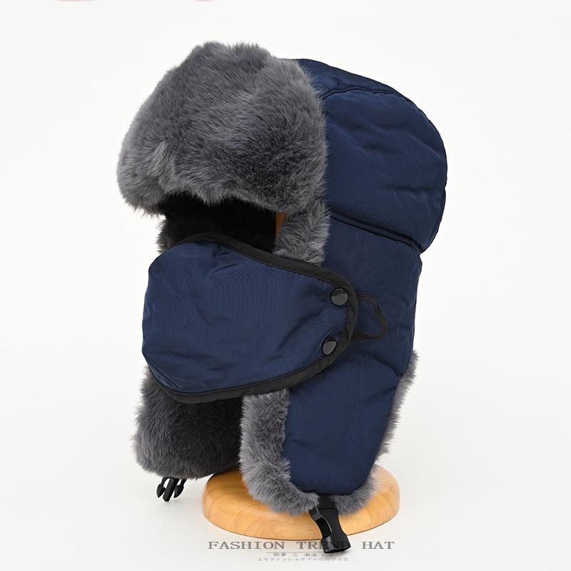 Thunderhead Cap Men's Fall and Winter Warm Cotton Cap Children's Mask Cap Plush Ear Protection Cycling Cap Europe and The United States