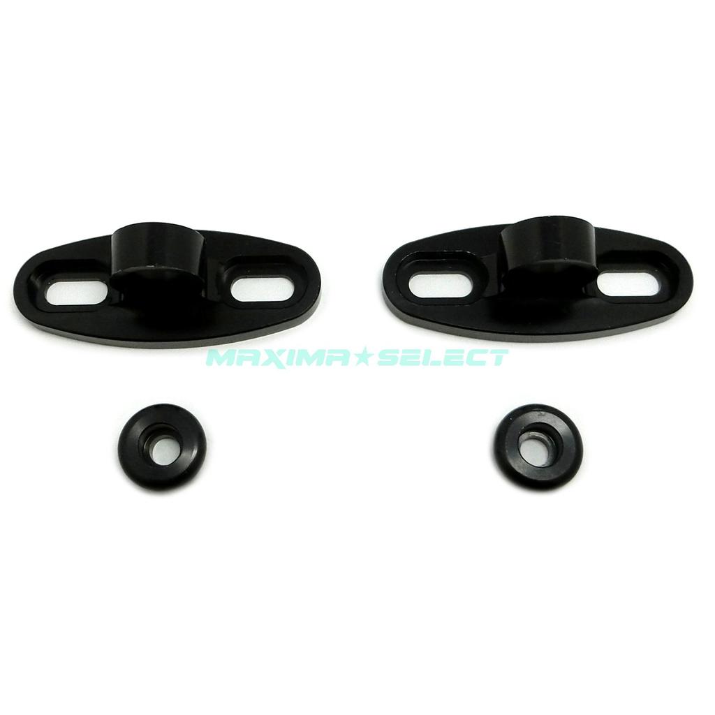 MAXIMASELECT Cowling Mirror, Universal Attachment, Adapter, Bracket, Spacer, Left and Right Set, Bike Mirror, Parts, Exterior Maintenance, Black