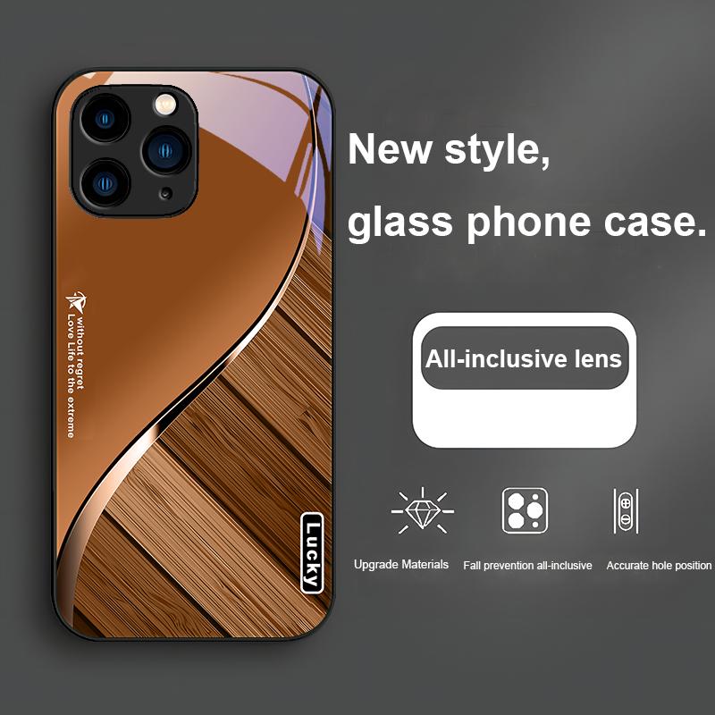 Love Life to the extreme Lucky for Iphone 15 14 13 12 11 Pro Max X XS XR 7 8 Plus 2020 2022 SE Black tempered glass phone case