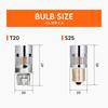 HIDya S25 LED Turn Signal Bulb 180 Degree High Flash Prevention Resistance Canceller 12V Amber 1000lm Set of 2 Built-in