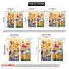 2 Stück, 2D-Flachdruck Lichtfilternde Vorhänge Blumensinfonie(5) Vielseitiges, strapazierfähiges Polyester (ohne Stange) Urlaubs-Ldeal für
