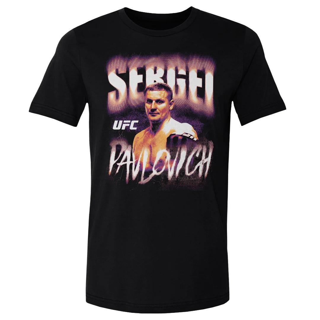 

2026 Summer UFC Sergei Pavlovich Fighting Graphic Tshirt Women Sports Cotton Short Sleeve Loose Leisure Fitness Shirt Unisex S