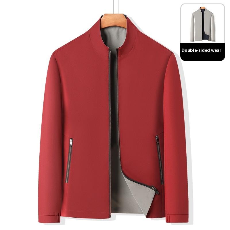 

Мужская легкая двусторонняя куртка-бомер Cozy Up, ветрозащитное водонепроницаемое пальто для бега и гольфа 4XL красный