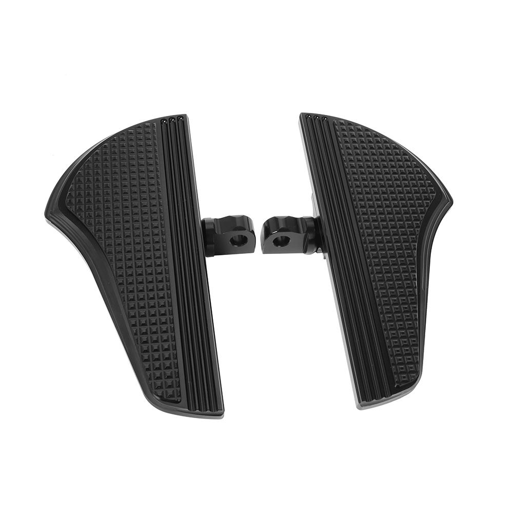 1 Pair Motorcycle Rear Passenger Defiance Floorboards Male Mount Foot Pegs Aluminum Pedal For Harley Touring Electra Glide Dyna