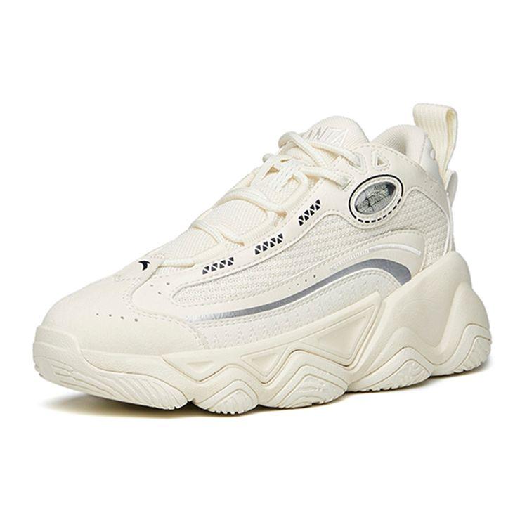 Anta Lifestyle Series Shock Absorbing Wear Resistant Low Top Dad Shoes Women sneakers Off-White 122148090R-1