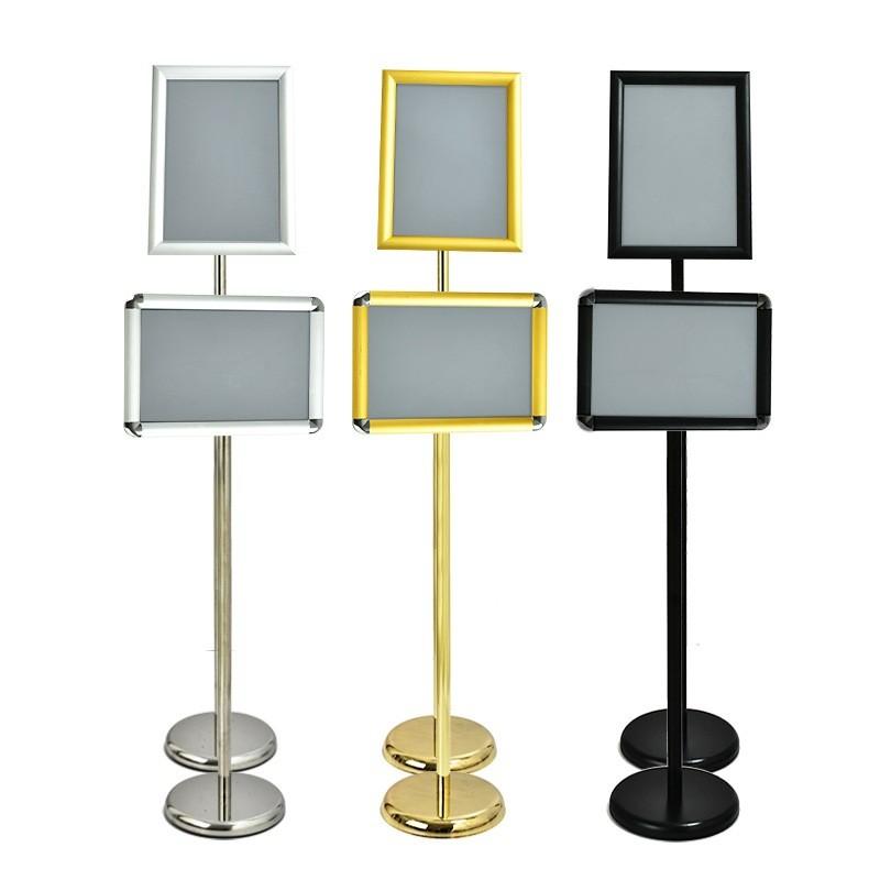 A2 A3 A4 Sign Holder Hotel Restaurant Stainless Steel Stand Billboard Adjustable Poster Stand Sign Display Board Poster Stand A4 right angle