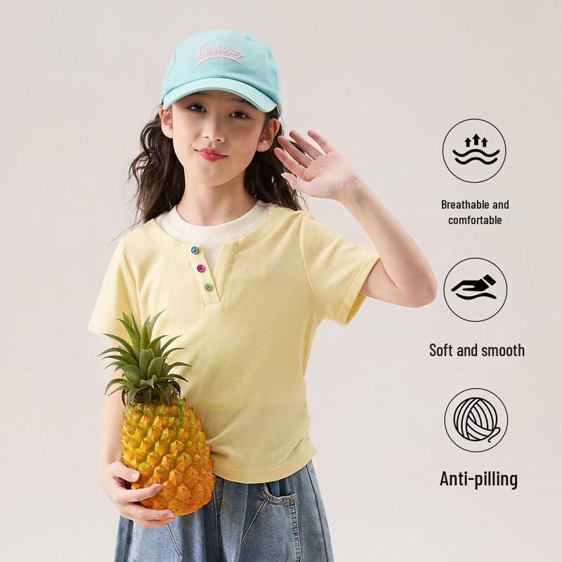 LUSON Girls' Summer Short Sleeve T-Shirt