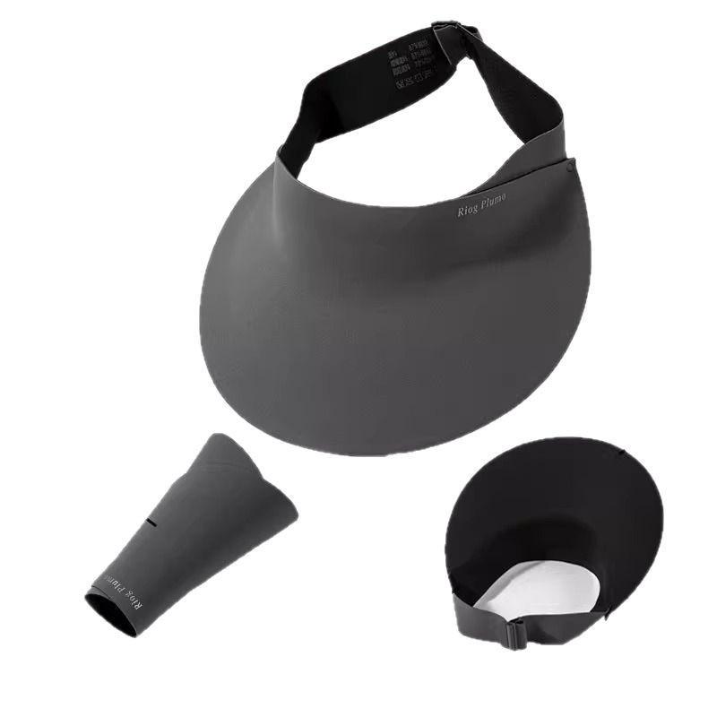 Women's Topless Seamless Anti-UV Visor Hat with Sun Mask - 2025 New Style