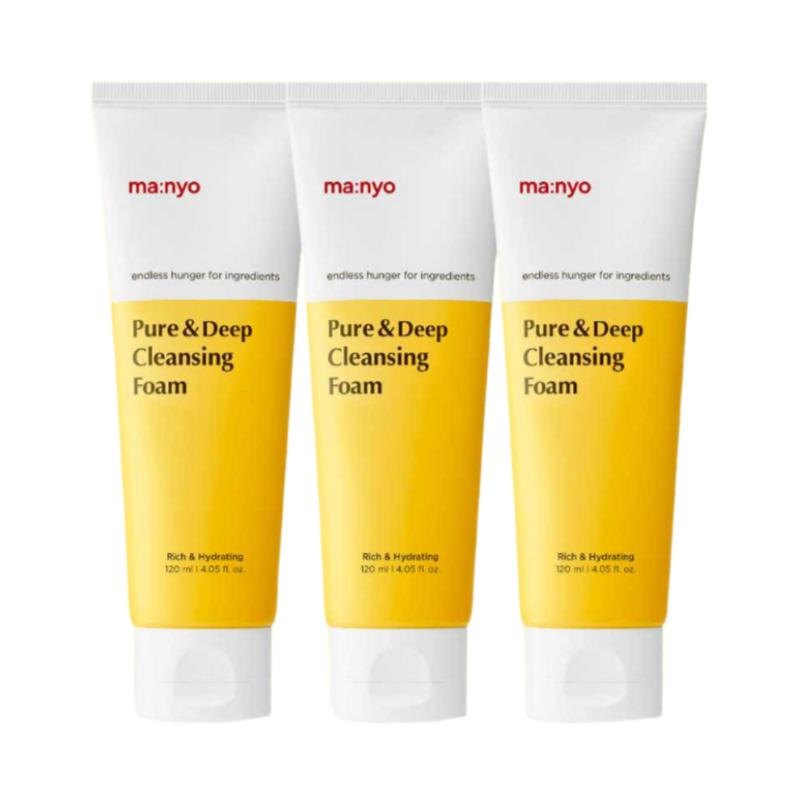ma:nyo Factory Pure & Deep Cleansing Foam 120ml × 3