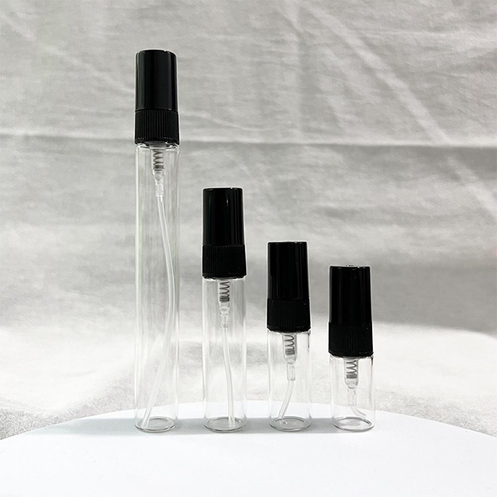 30/50/100pcs 2ml 3ml 5ml 10ml Portable Empty Refillable Bottle Glass Perfume Bottles Cosmetics Bottle Sample Thin Glass Vials