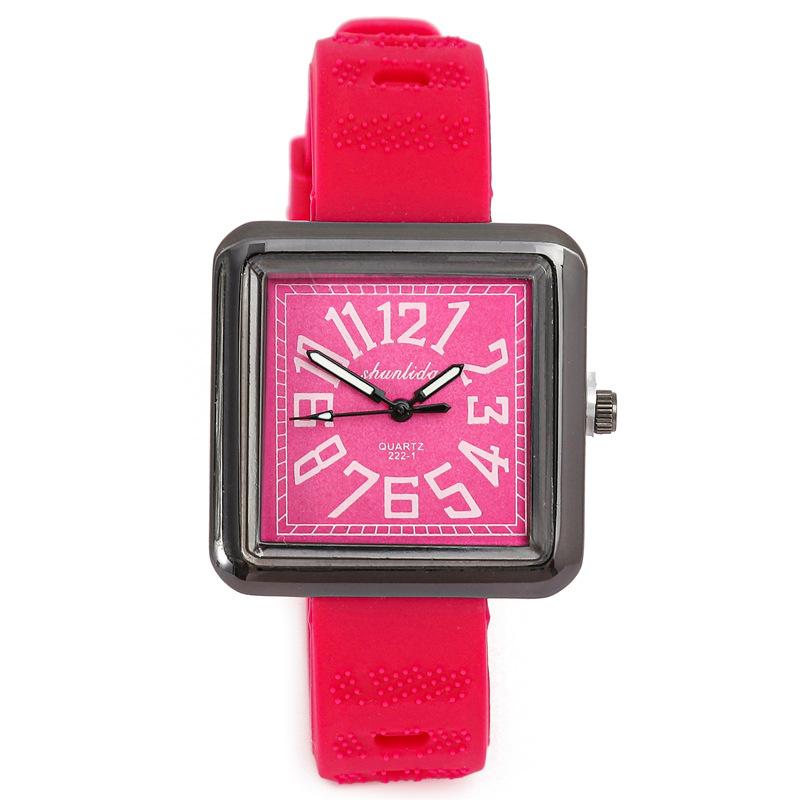 Digital Ladies Watch Square Fashion Silicone Strap Student Quartz Watch Women'S Simple Casual Watch