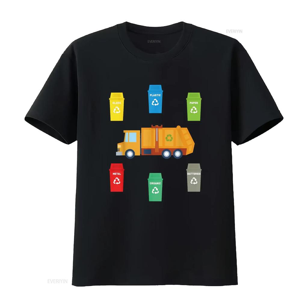 Recycling Trash Garbage Truck T Shirt Funny Toddler Boy Kids Vintage Washed Fashion Slightly Comfortable Stretched Breathable
