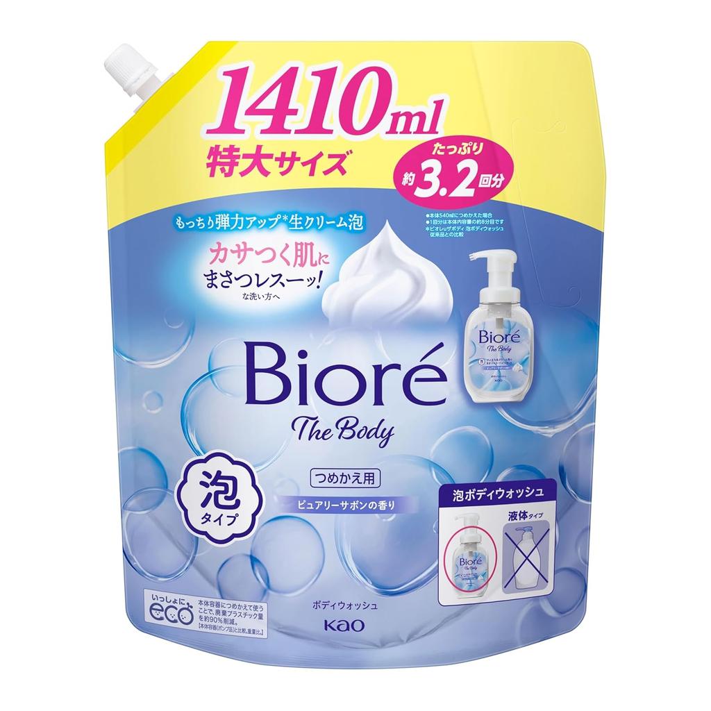 Biore Körper Schaum Typ Rein Seifiger Duft Nachfüllpackung 1410ml Waschen