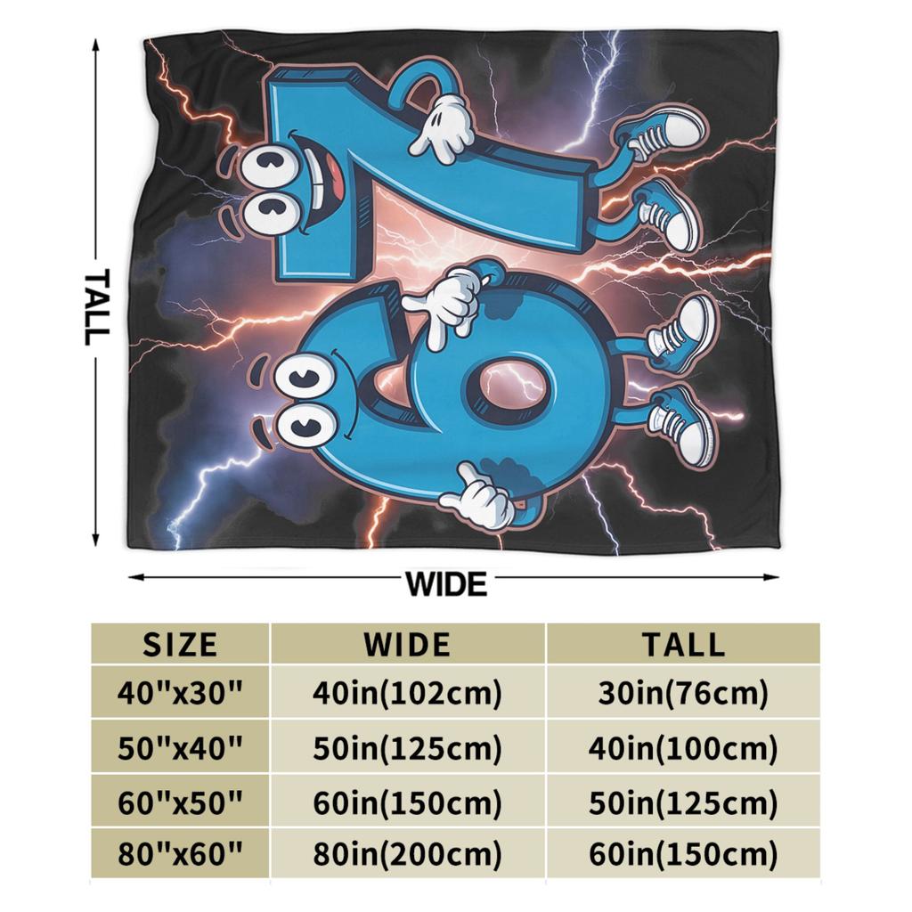 67 Six Seven 6-7 Funny Italian Brainrot Printed Blanket For Men Women Warm Cozy Fluffy Throw Blankets for Couch Multiple Sizes