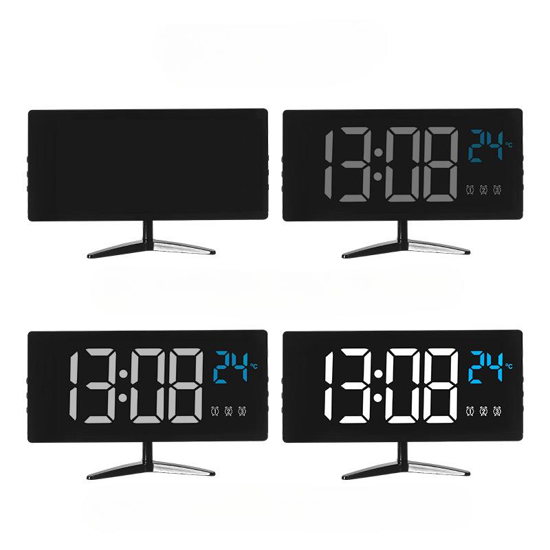New Version of Multi Functional Electronic Clock with Temperature LED Clock Student Dormitory Alarm Clock Acrylic Surface Electronic Clock