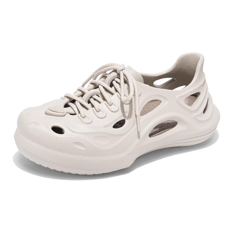 

Мужские дышащие повседневные сандалии на шнуровке, летние, новые, с мягкой подошвой, для улицы, садовые туфли, водонепроницаемые, модные, с отверстиями, тапочки для вождения 43