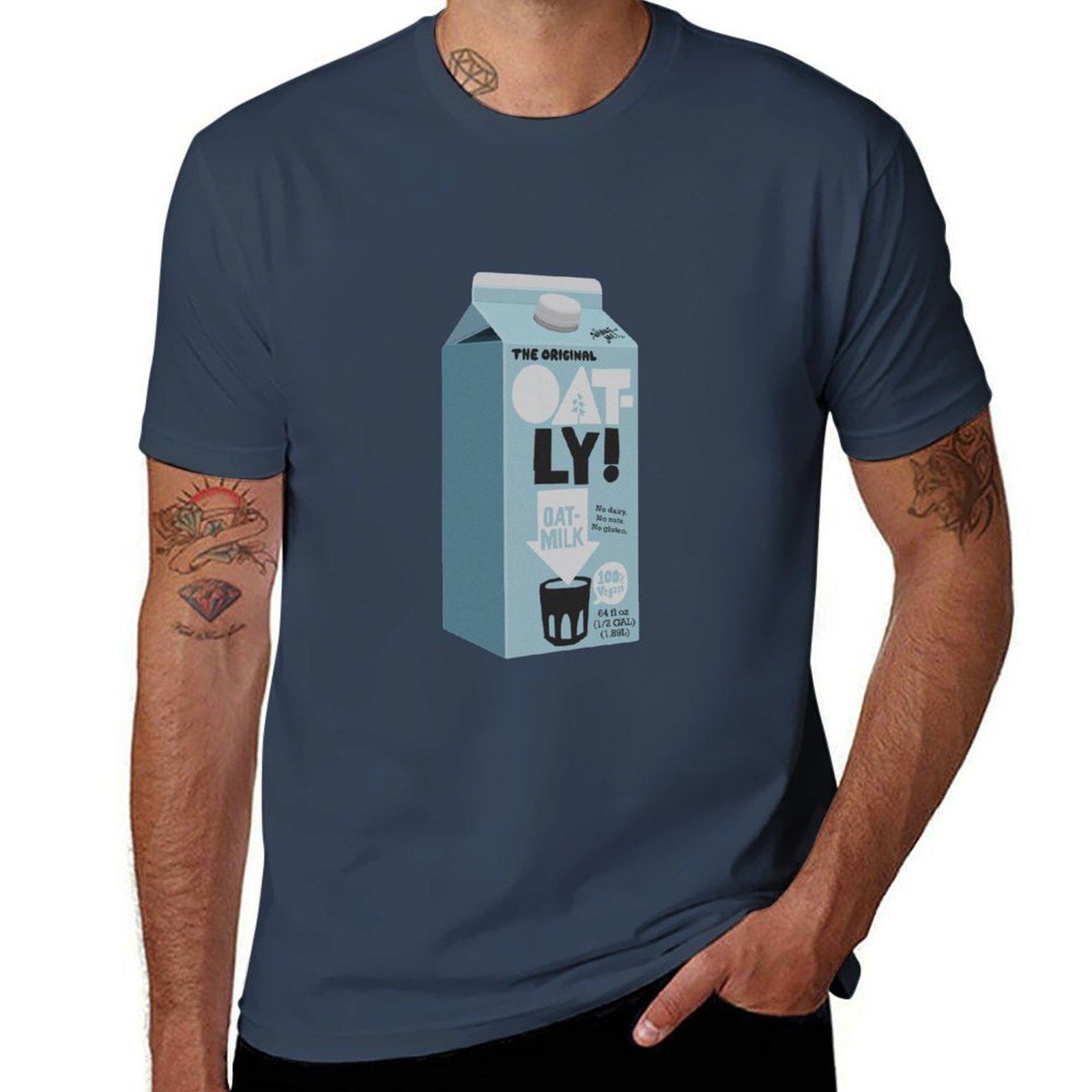 Oatly Oat Milk TShirt Independence Day Short Sleeve TShirt S