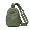 Mini Sac à Dos Léger en Nylon avec Poche Zippée sur le Devant Multi-Poches Sac à Dos Quotidien Compact pour Femmes