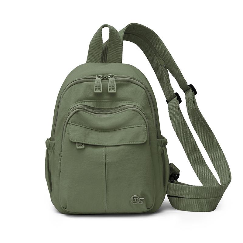 Schoolbag Spring New Simple and Versatile Multi-back Nylon Backpack Women's Anti-splashing Commuter Travel Oblique Span Breast Bag