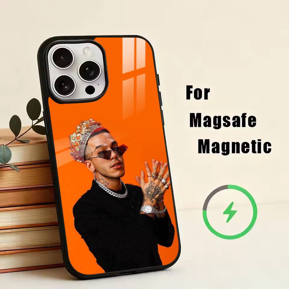 Singer Sfera E-Ebbasta  Phone Case For iPhone17,16,15,14,13,12,11 Plus,Pro Magnetic For Magsafe Wireless Charging