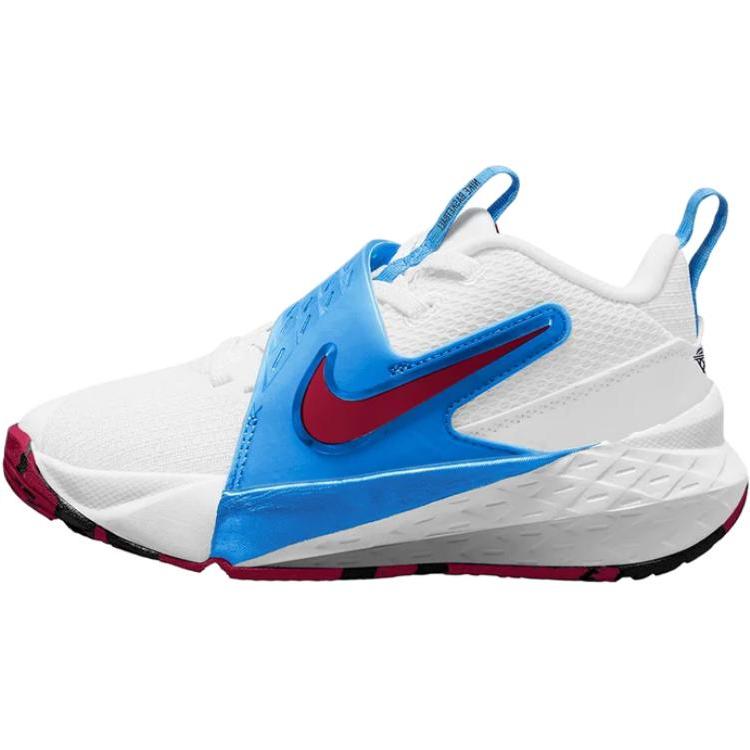 Nike Team Hustle D12 PS University Blue Team Red Kids Sneakers White Black HF6280-102