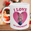 Jag älskar min pojkvän/flickvän mugg Zootropolis Nick Fox Judy Rabbit par keramisk kaffekopp hjärtdesign par te varm chokladmugg