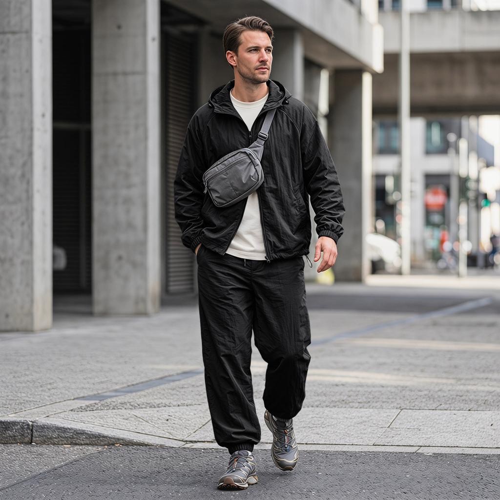 Men's Sun Hoodie Jacket and Pants Set Quick Dry Lightweight for Outdoor Sports