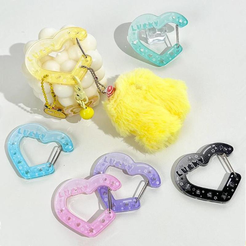 Akrylowy Brelok Kreskówkowy Uchwyt Ins Style Dom Uroczy Kształt Serca Dekoracja Na Zawieszkę Do Torby Haczyk DIY Wieszak Na Klucze