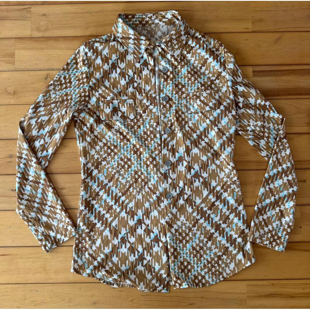 Used [Extremely Rare] ALBA ROSA Allover Pattern Long Sleeve Shirt Y2K Gal