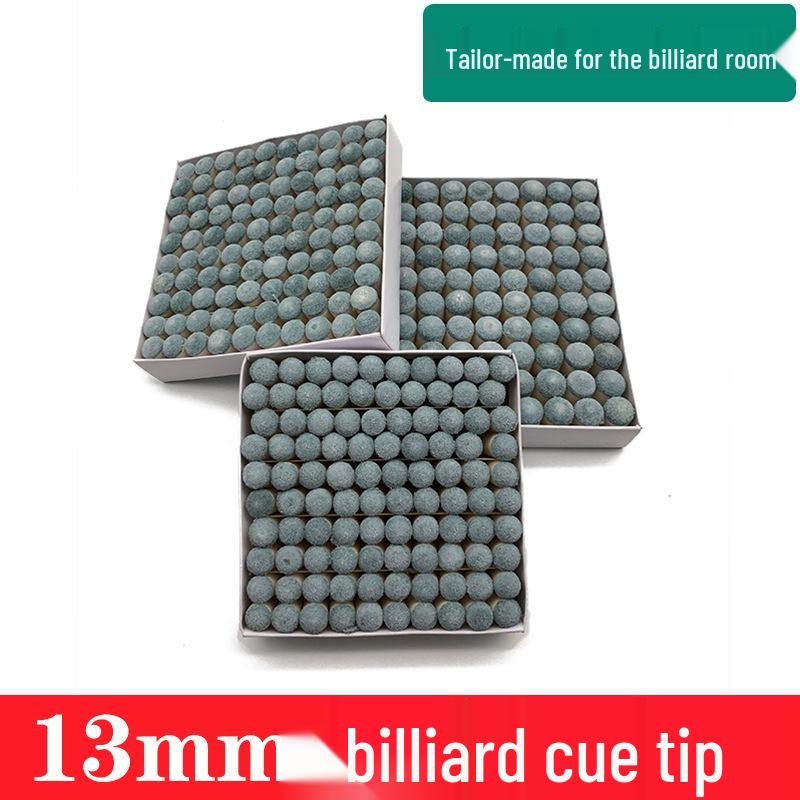 13mm Leather Billiard Cue Tip Cap: Small Head Protective Ferrule Cover