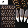 Metallic Silver Chrome Line Nail Stickers Adhesive Stripe Vine Flame Swirl French Foil Tape DIY Manicure Salon Nail Art Decor