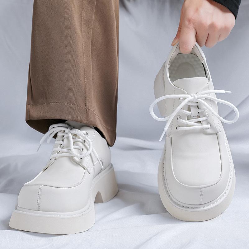 Tooling Derby Leather Shoes Men's New High-end Leather Shoes Casual Versatile Round Head Short Boots Shoes 57323-R