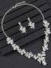 3pcs Zircon Set with Artificial Crystal Earrings and Necklace, Suitable for Women To Attend Parties