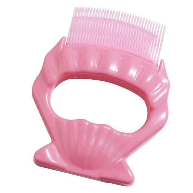 

Расческа Shell Pet Расческа для чистки салона красоты для щенков с узлами Поставка 2 цветных пятен Маленькая и удобная для переноски Поставка домашних животных 9.8x7.7x1.7cm розовый