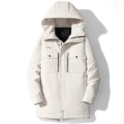 Hochwertige modische Daunenjacke aus weißen Entendaunen, neu für Herbst und Winter, verdickt mit Kapuze
