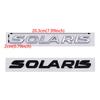 AAYT1 ABS SOLARIS Letter Word Stickers Car Rear Trunk Emblem Auto Body Decorative Stickers For Russia Hyundai Car Styling Accessories