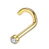 1 Stück G23 Titan Kristall Nasenstecker Piercing 18G 20G Nasenschraube Nazir Piercing Nasenflügel Ohrring Nasenring CZ Körperschmuck