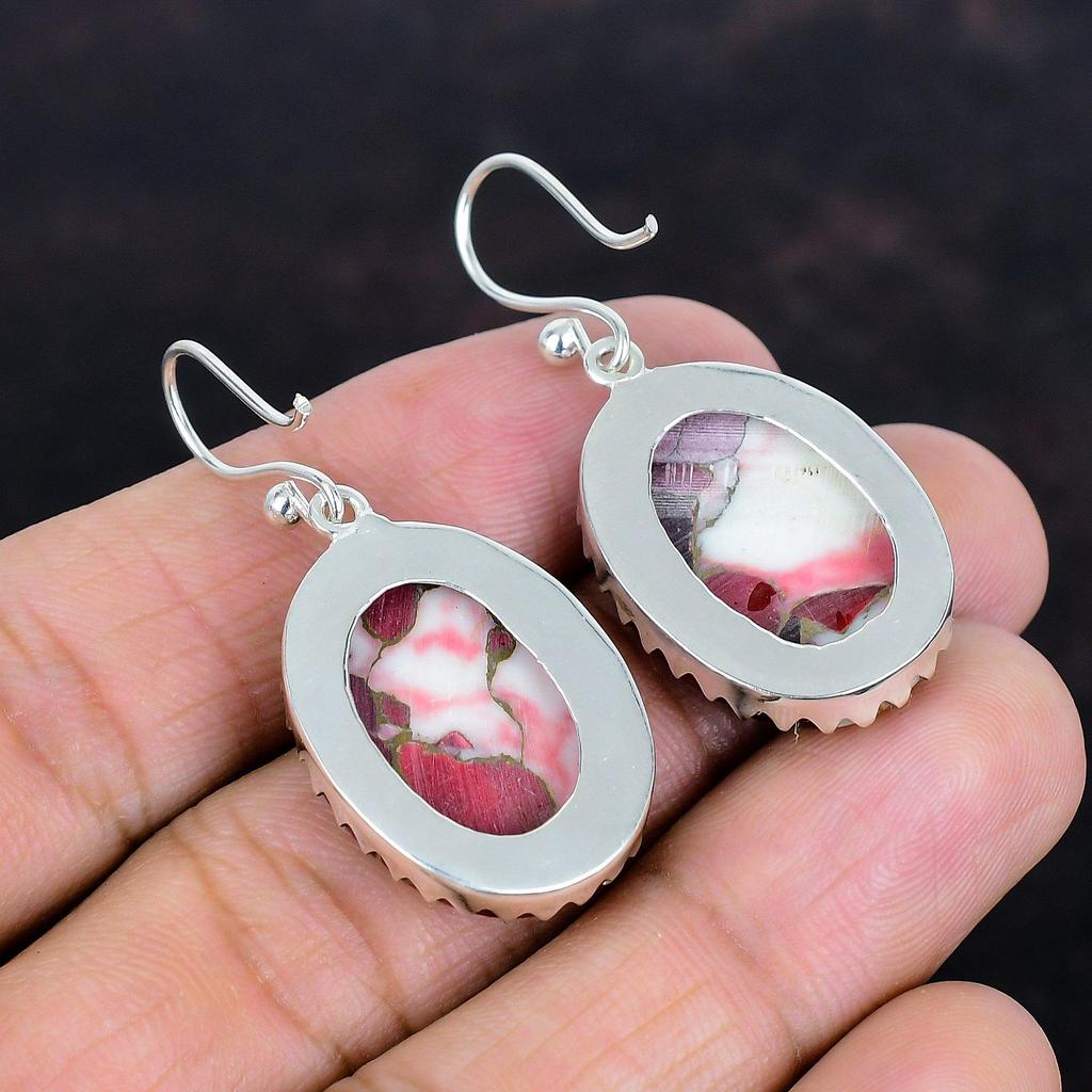 Kingman red mohave copper turquoise earrings awesome gemstone earring elegant jewelry 925 sterling silver earring handmade earring for gifts