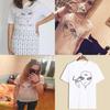 Premium Quality Alien Smoking T-shirt Funny Graphic Print Tees For Women