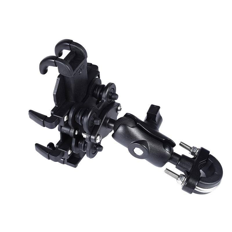 Universal Motorcycle Bike Handlebar Mobile Phone Holder Bicycle Riding Navigation Bracket GPS Shockproof Rearview Mirror Stand