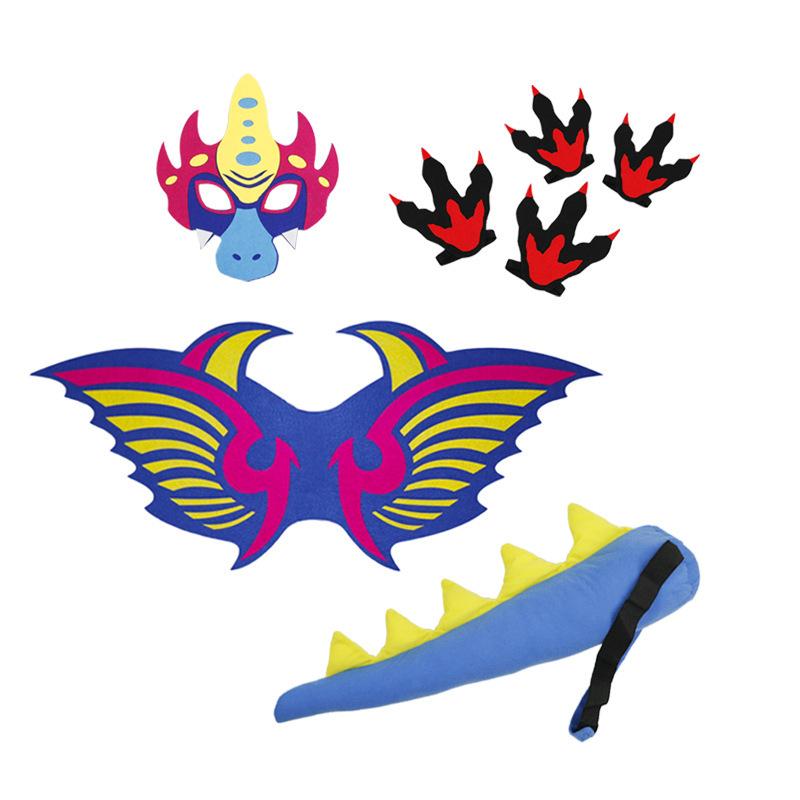 

Children s dinosaur pterosaur wings cape mask owl suit boy hero catwalk kindergarten performance suit average size