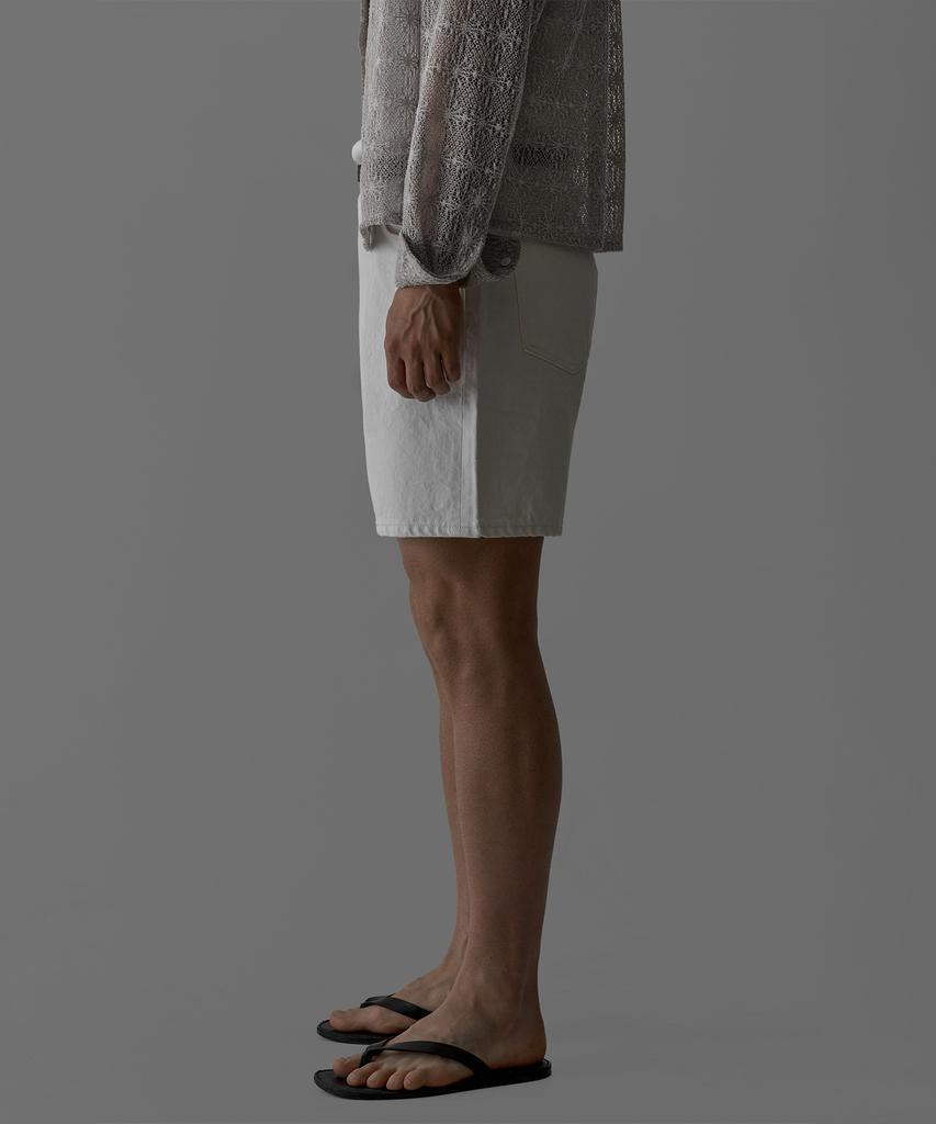 Baulopeulodeogteu White Denim Half Pants