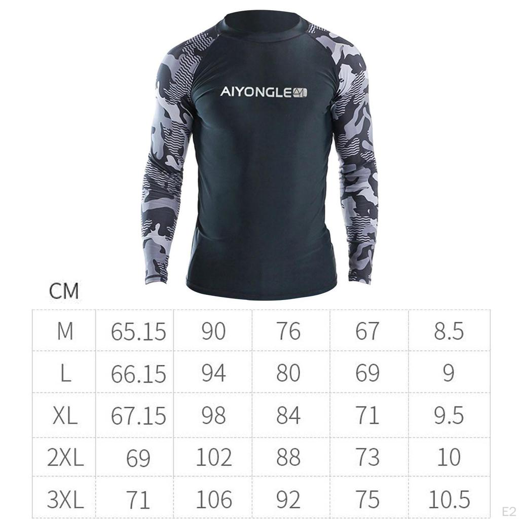Men's Swimsuit, Printed Surf Suit, Long Sleeve Softsuit, Shirt, Rashguard for Surfing,
