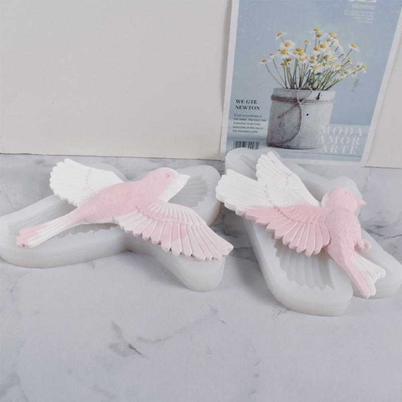 Aromatherapy Gypsum Silicone Mold DIY Brids Resin Mold Wall-Decor Ornament Mold DIY-Home Display Craft Cake Fondant Mold