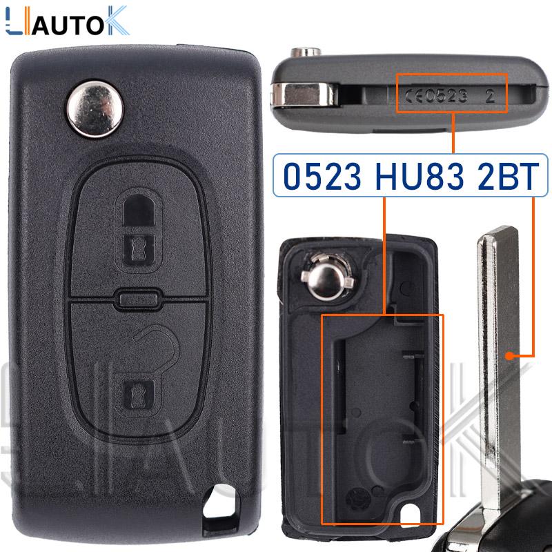 Smart Remote Key Case For Peugeot 207 307 308 407 607 807 For Citroen C2 C3 C4 C5 C6 2/3 Buttons Auto Flip Folding Car Key Shell